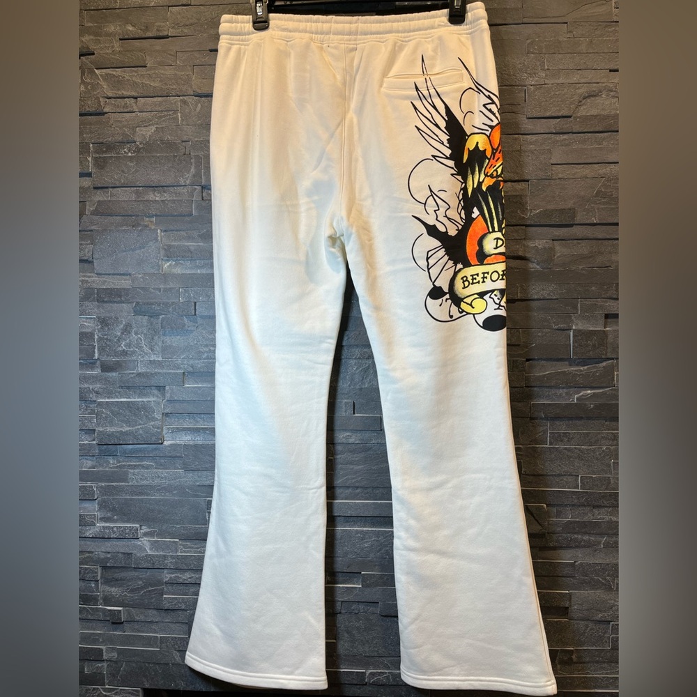 Ed Hardy Graphic Cotton Blend Jersey Drawstring Sweatpant - Picture 2 of 13